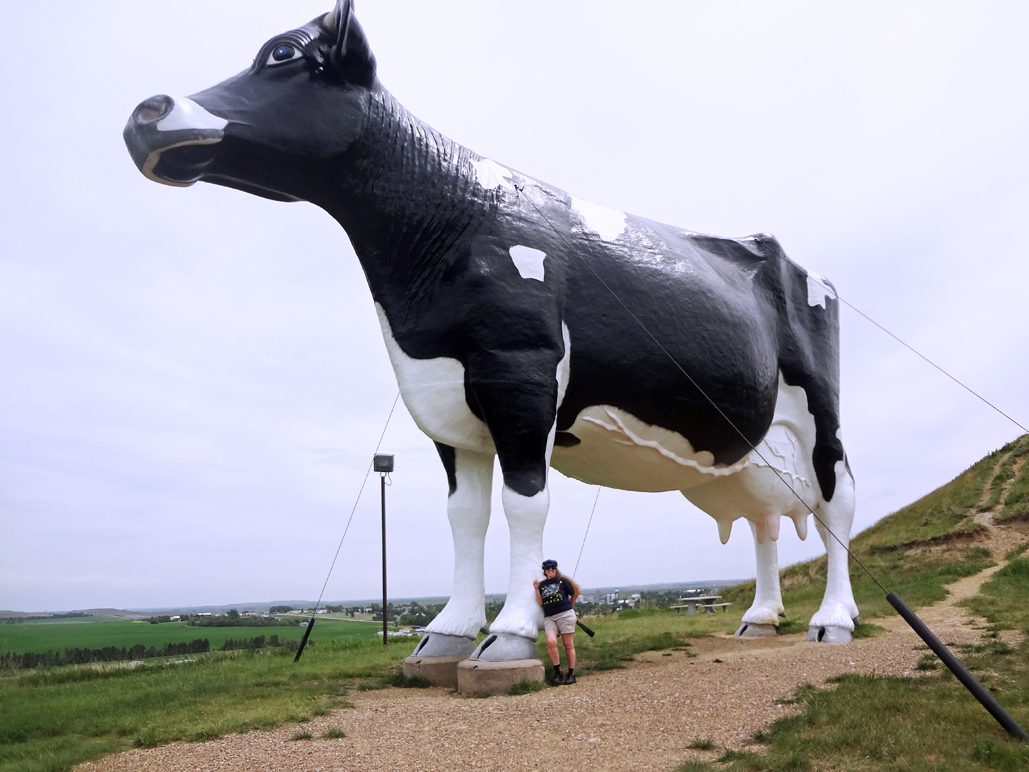 Karen Duquette and the largest cow in the world